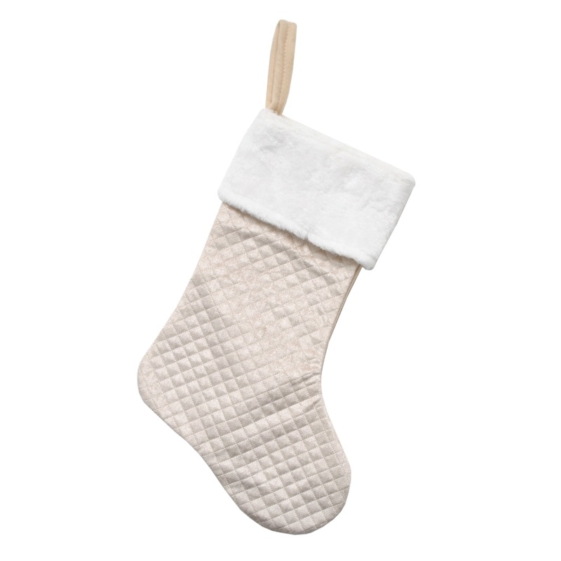 Stocking Quilted Cream 50cm