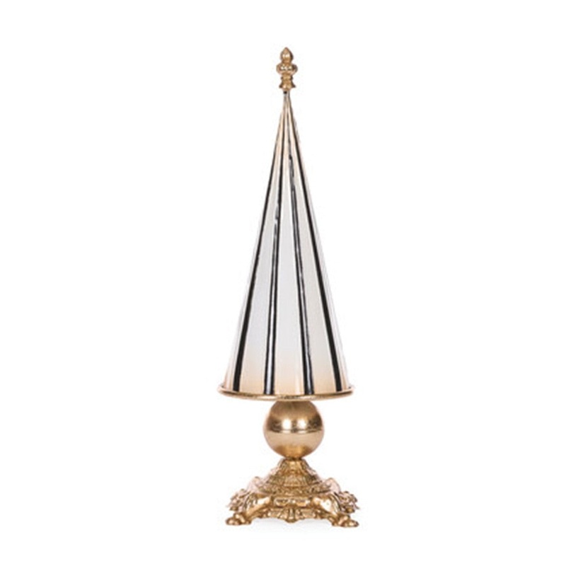 Tree Decoration Gold Black Striped 44cm