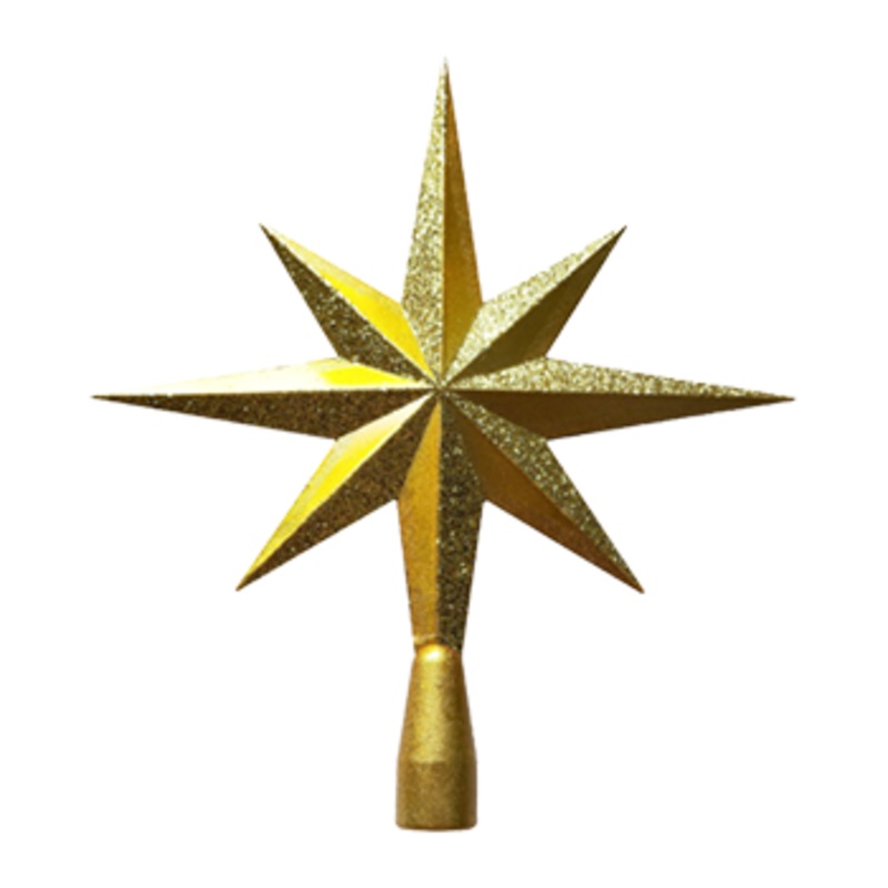 Tree Topper Star Glitter Gold 40cm
