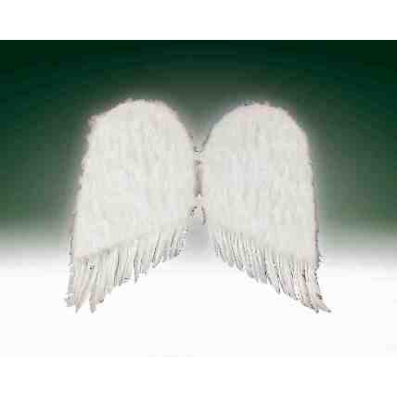 36" White Feather Wings