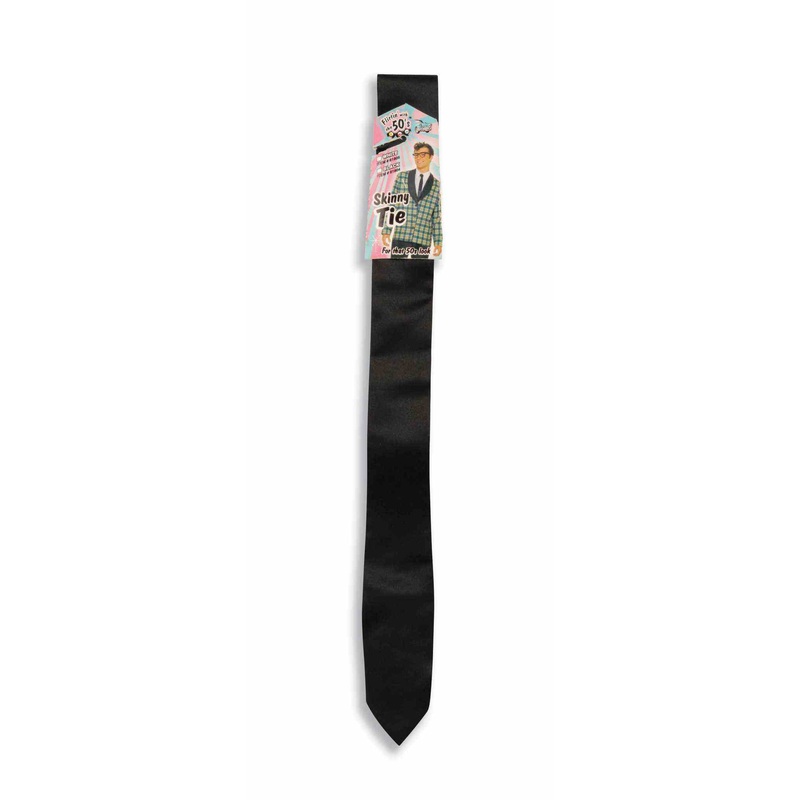 50's Black Skinny Tie