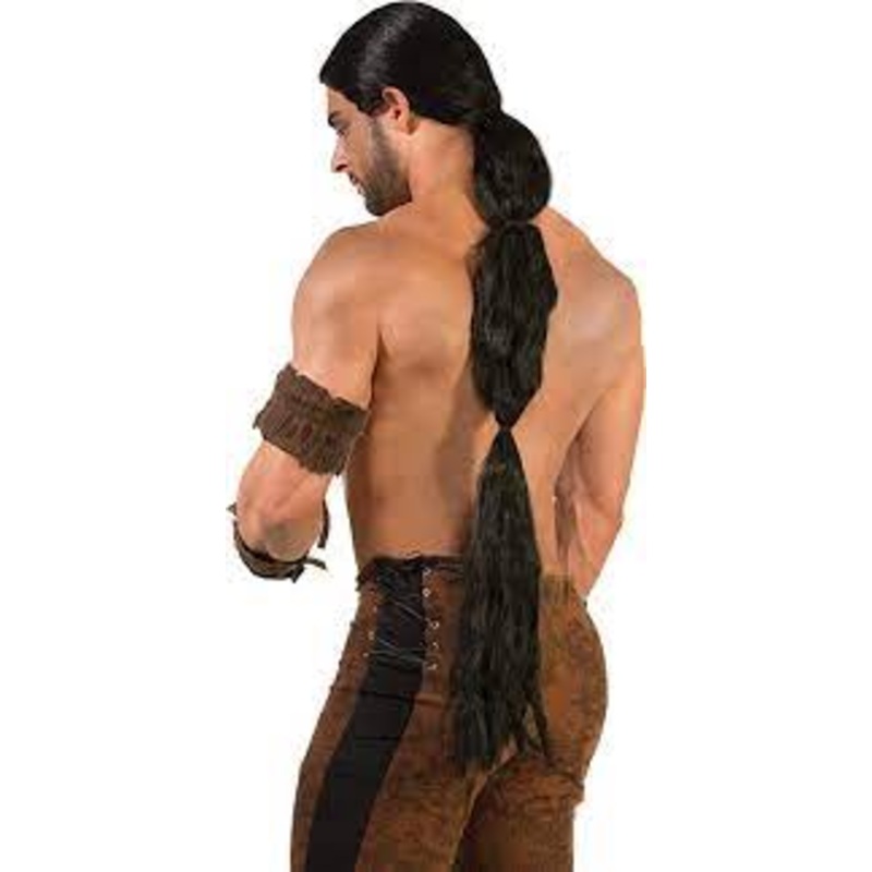 Black Medieval Warrior Adult Wig