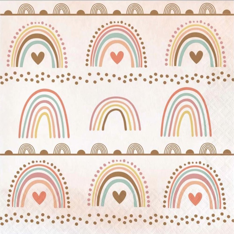BOHO RAINBOW LUNCHEON NAPKINS