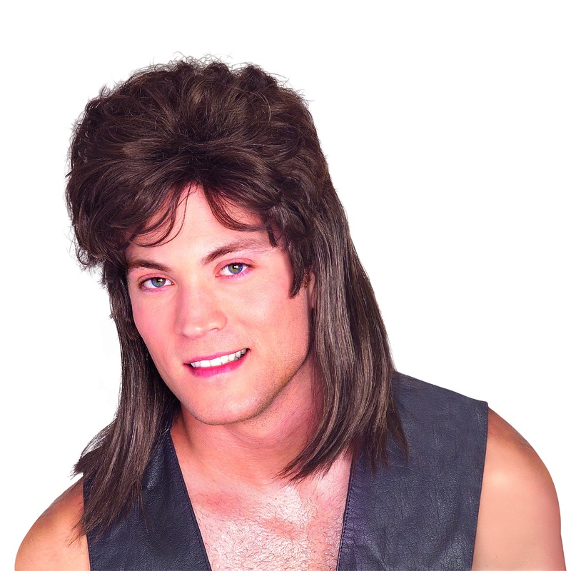 BROWN MULLET WIG - ADULT