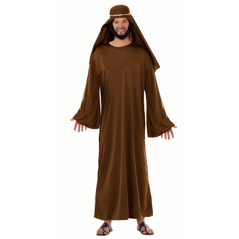 BROWN WISE MAN COSTUME - ADULT EXTRA LARGE
