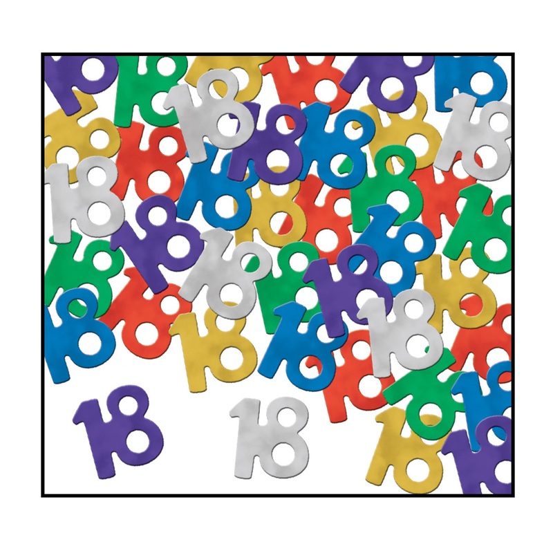 CONFETTI - 18 NUMERAL MULTI COLOR