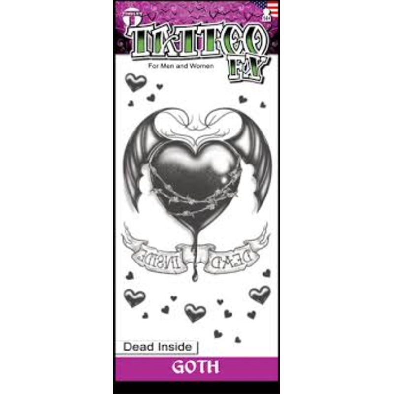 Goth Dead Inside Tattoo FX