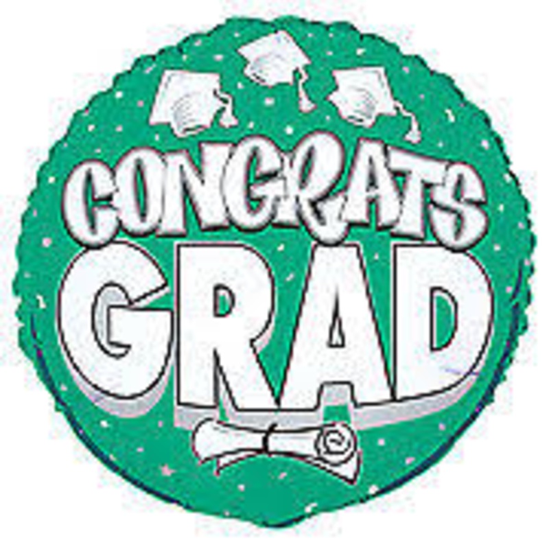 GREEN 18" CONGRATS GRAD MYLAR BALLOON