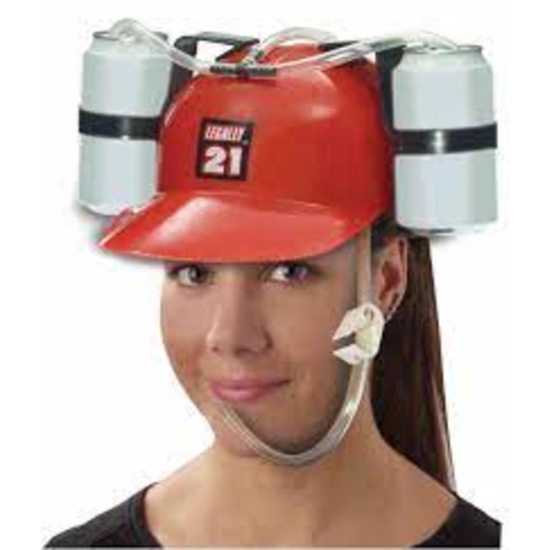 HELMET WITH DRINK HOLDERS - LEGALLY 21