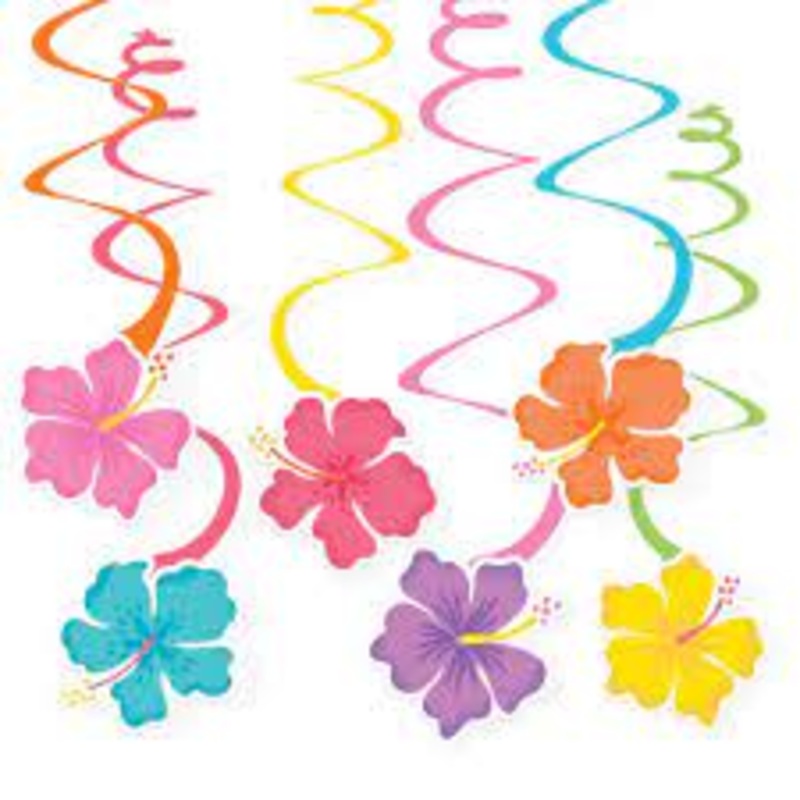 Hibiscus Swirl Decorations