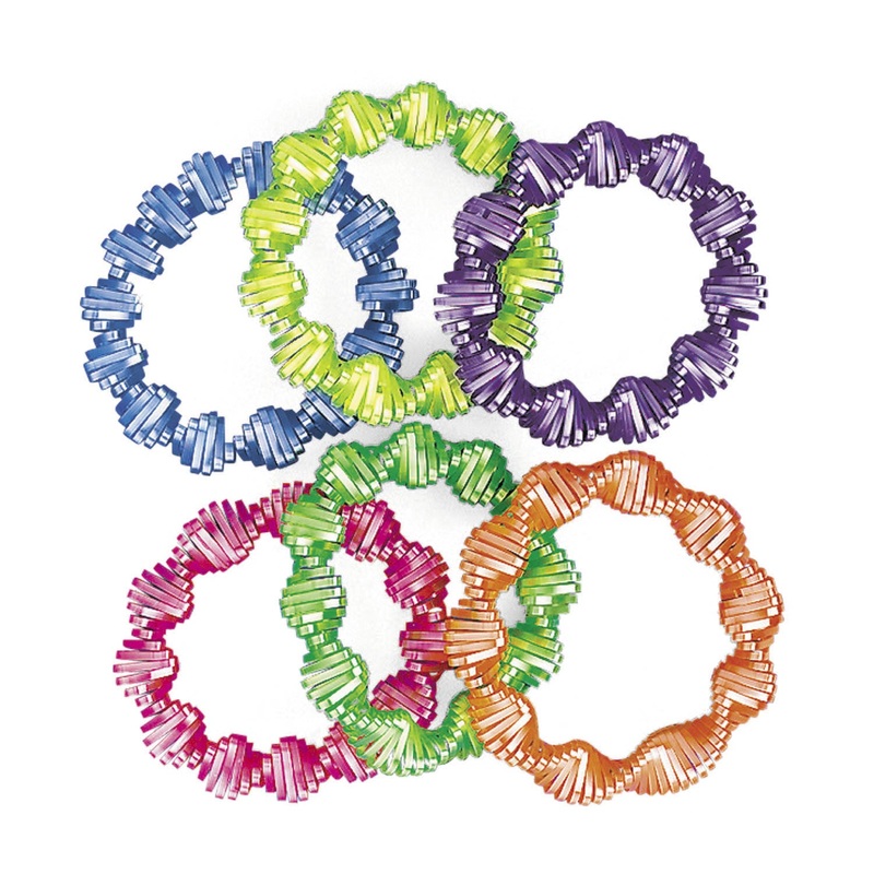 NEON TWIST COIL BRACELET             12 CT/PKG