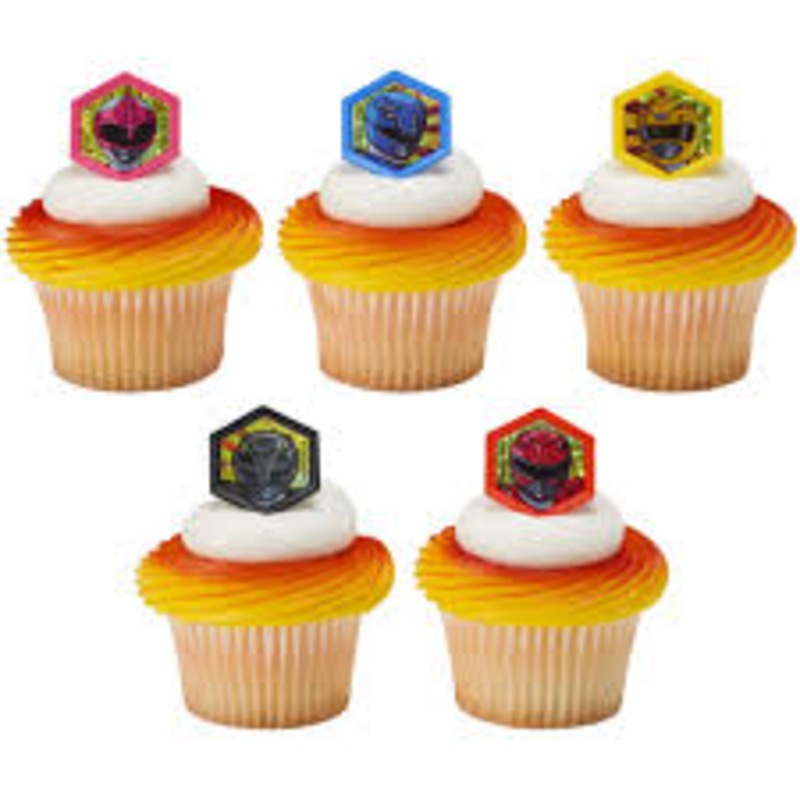Power Rangers Cupcake Rings