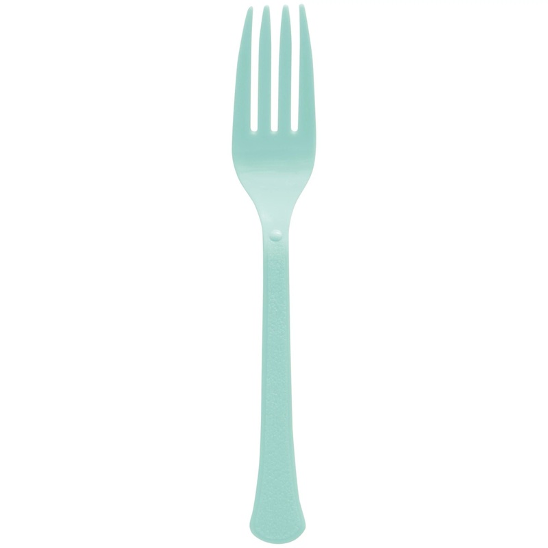 PREMIUM QUALITY ROBIN EGG BLUE PLASTIC FORKS 50PCS