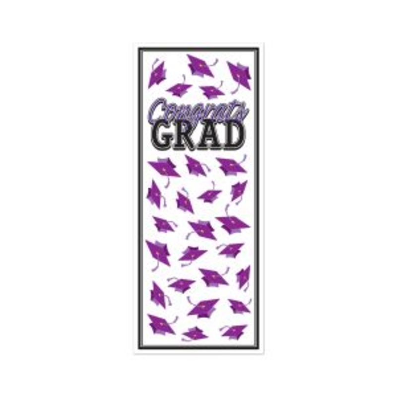 Purple Congrats Grad Door Cover