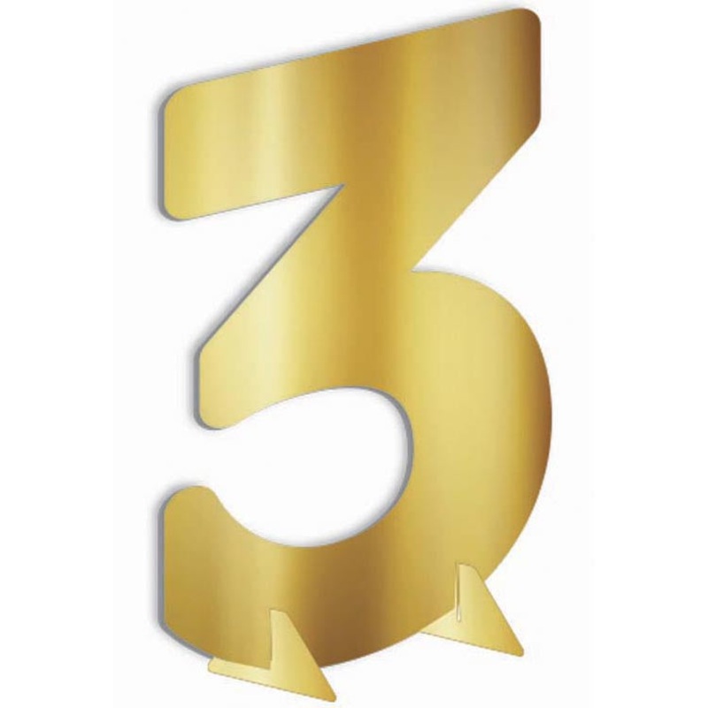 24 Gold Metallic Number 3