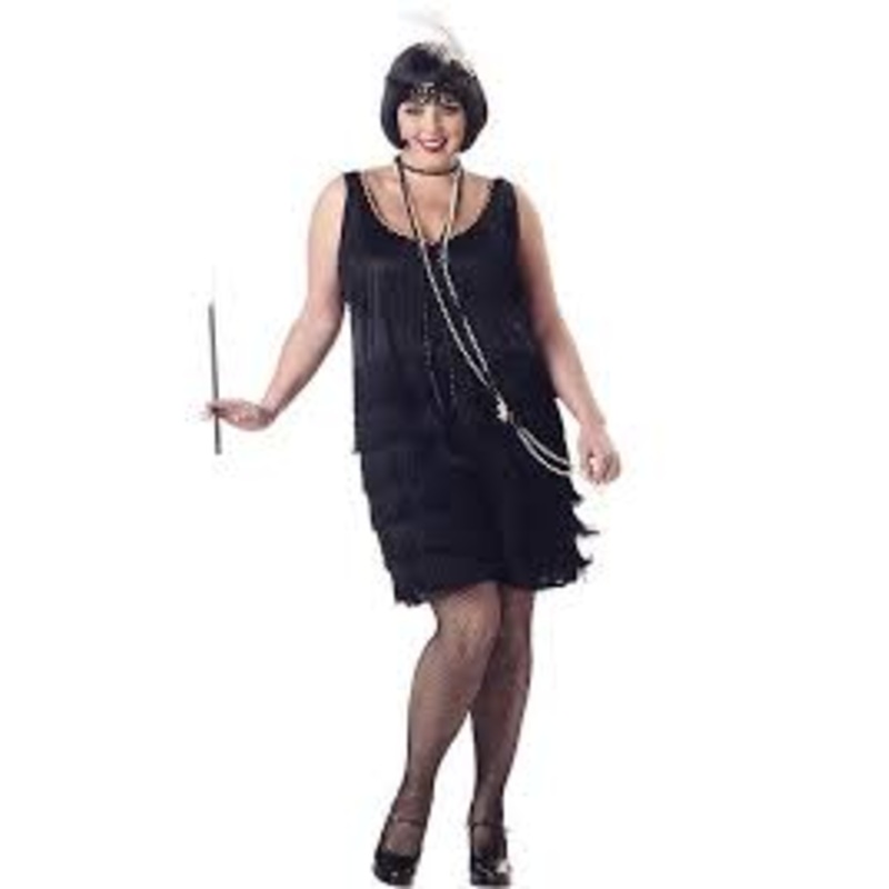 Black Fashion Flapper Plus Size Costume