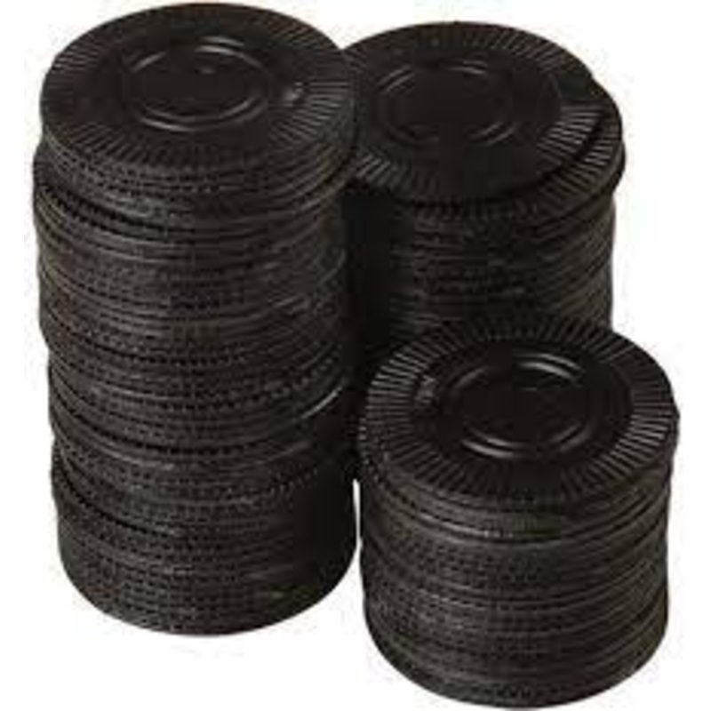 BLACK PLASTIC POKER CHIPS