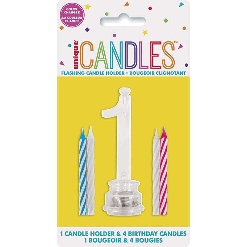 Flashing Cake Topper With Candles- #1