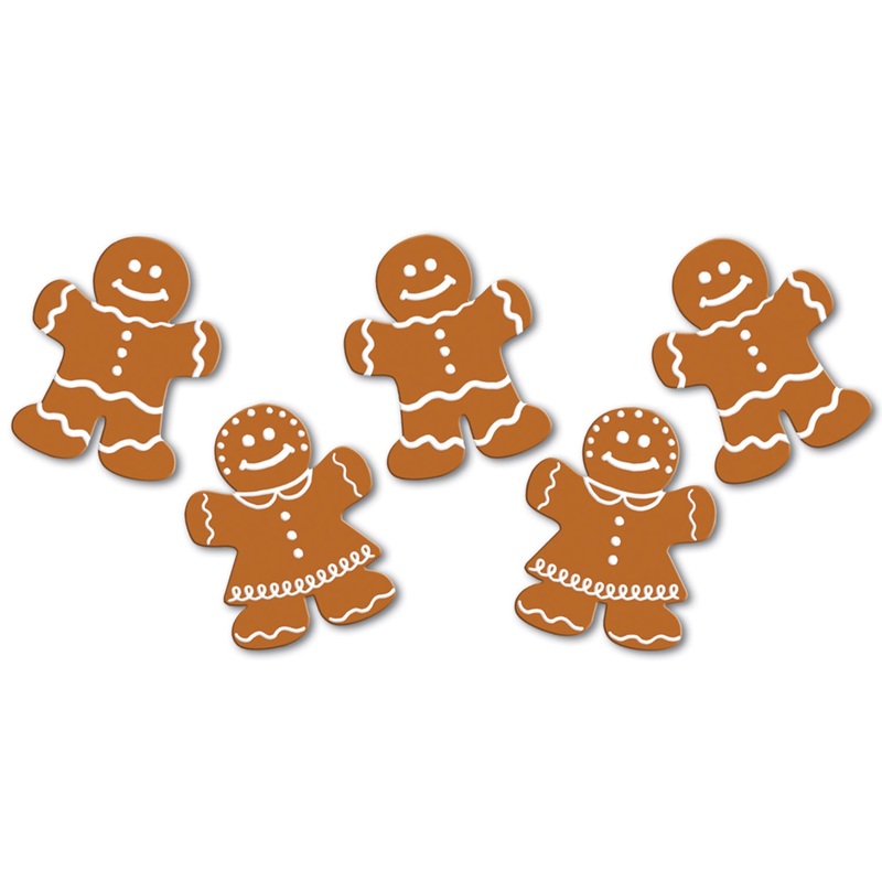 MINI GINGERBREAD CUTOUTS 10PCS/PKG      5"