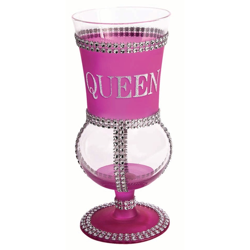 PINK QUEEN RHINESTONE GOBLET