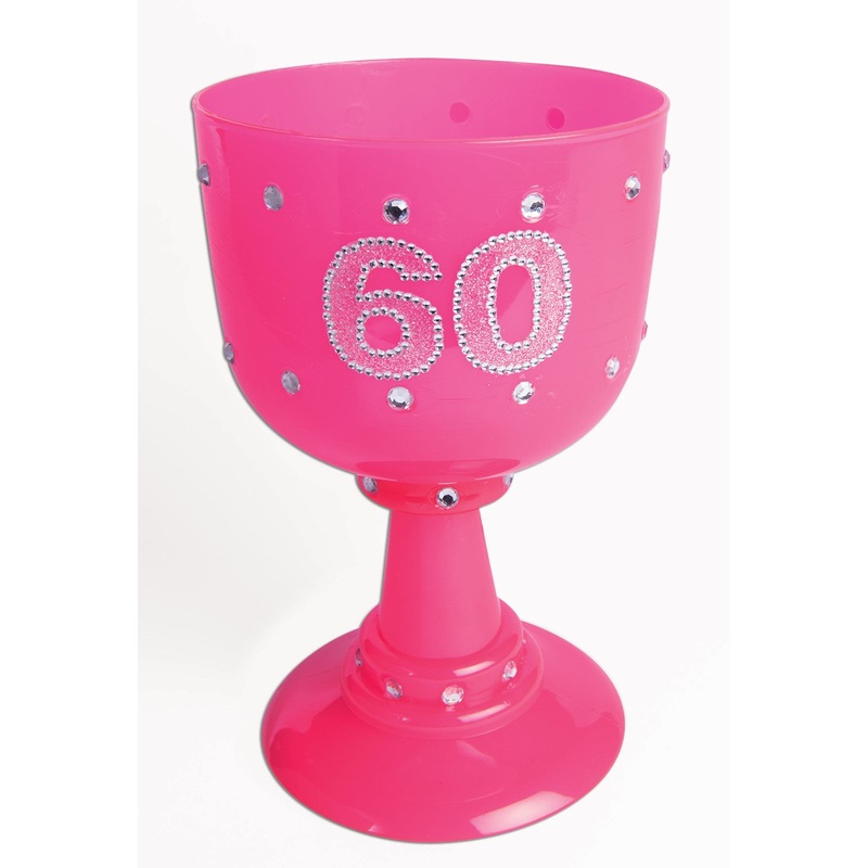 Pink Rhinestone Goblet - 60