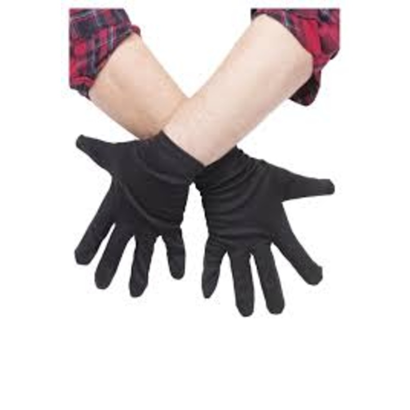 Plus Size Adult Black Gloves
