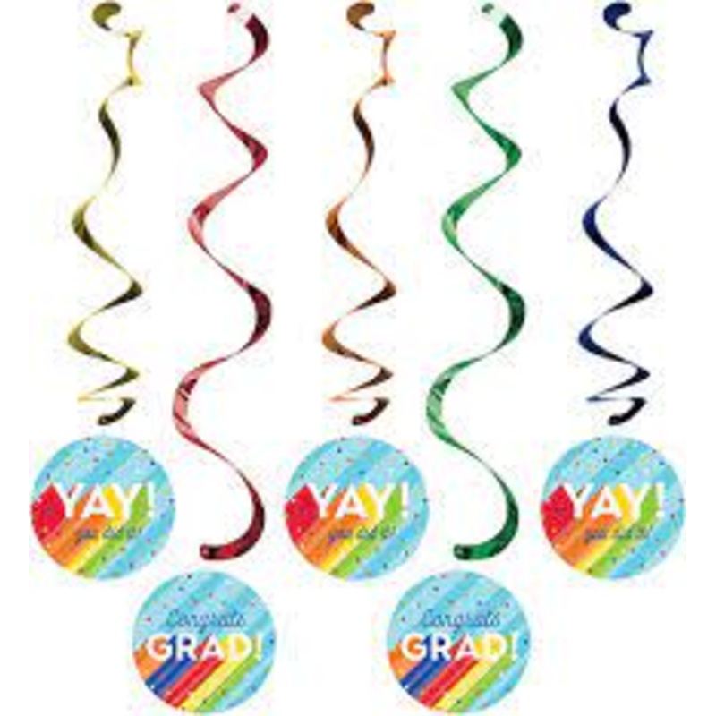 Rainbow "Congrats Grad!" Dizzy Danglers
