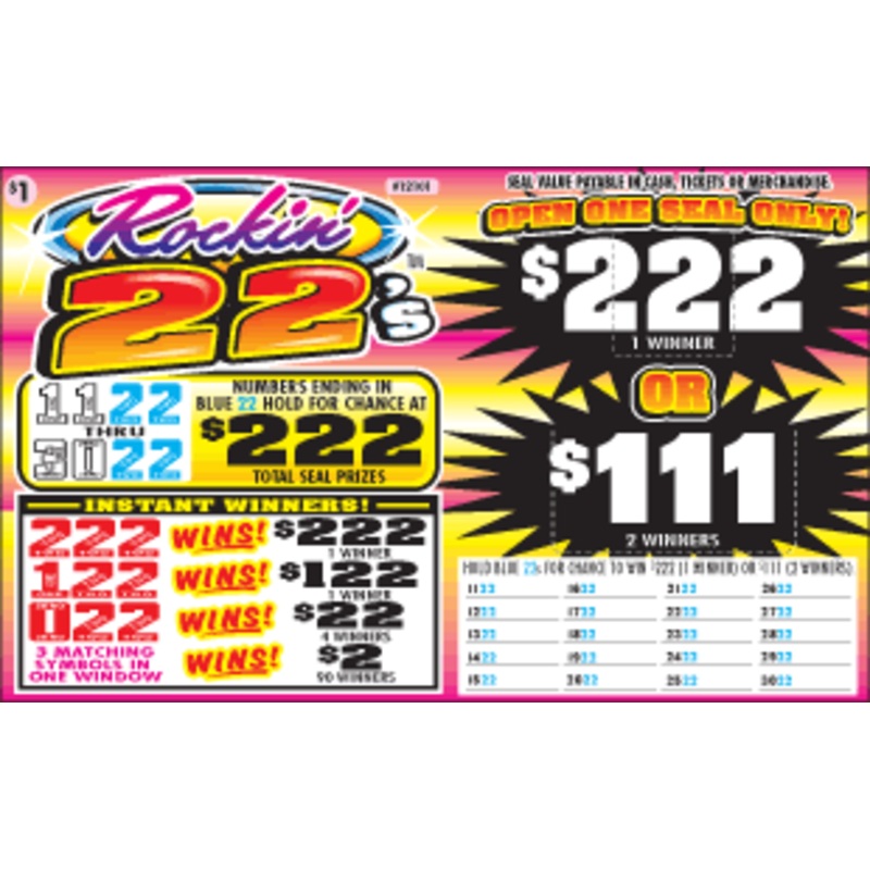 ROCKIN' 22'S PULL TAB 1056 TICKETS