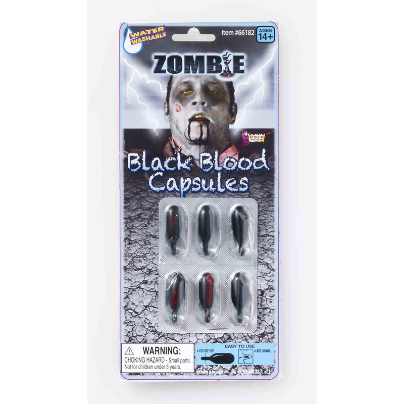 Zombie Black Blood Capsules - 6ct.