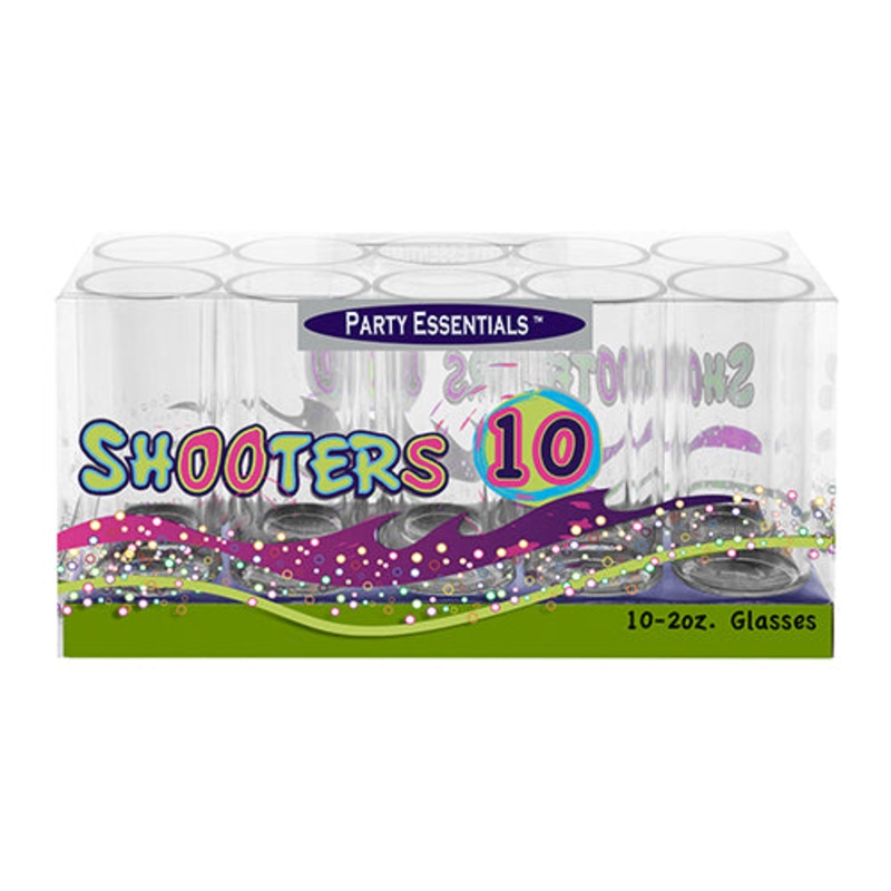 2oz. Plastic Shooter Glasses - 10ct.
