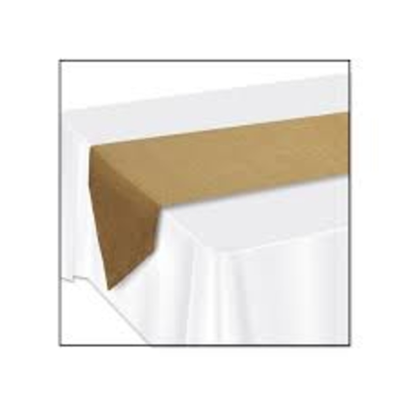 Faux Burlap Table Runner
