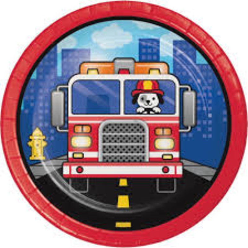 Fire Truck Birthday 7" Paper Plates