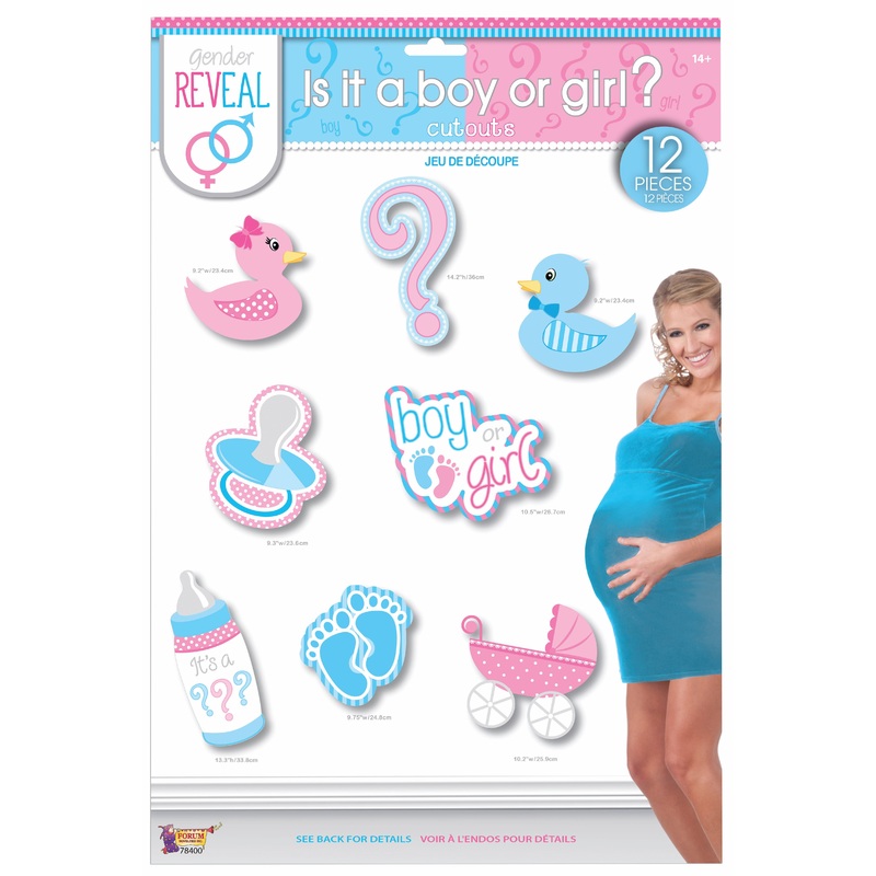 Gender Reveal Cutouts - 12ct.
