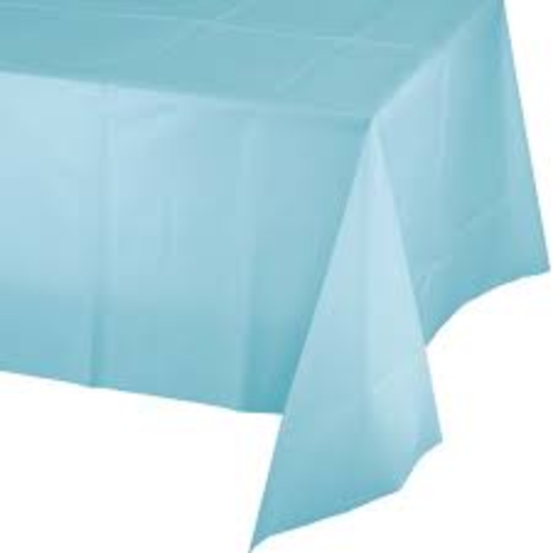 Light Blue Rectangular Plastic Tablecover