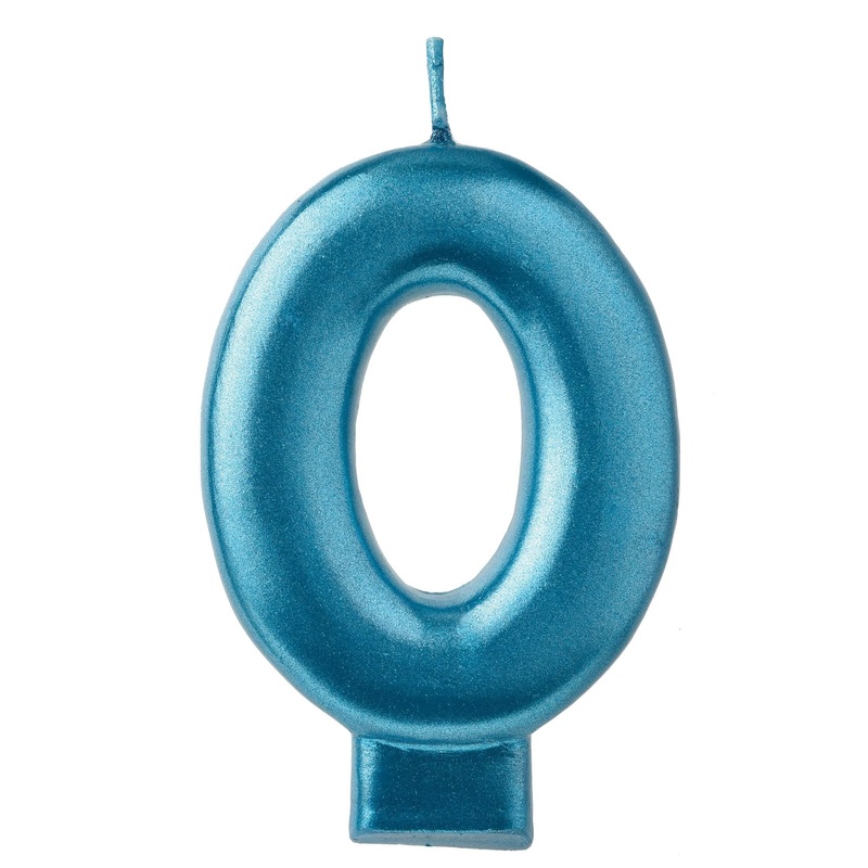 Metallic Blue Candle- #0