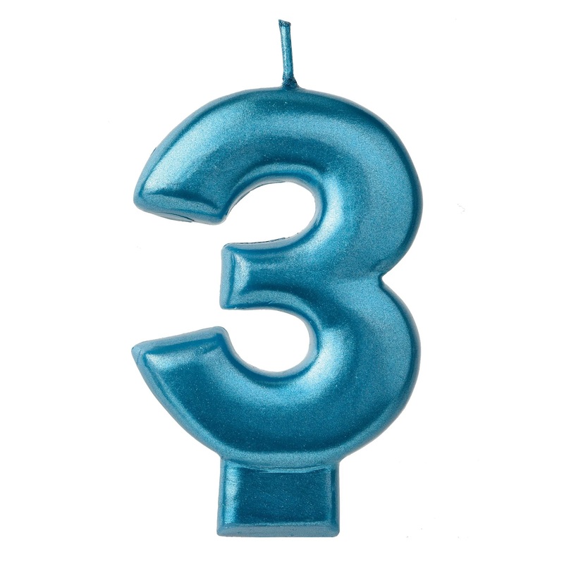 Metallic Blue Candle- #3