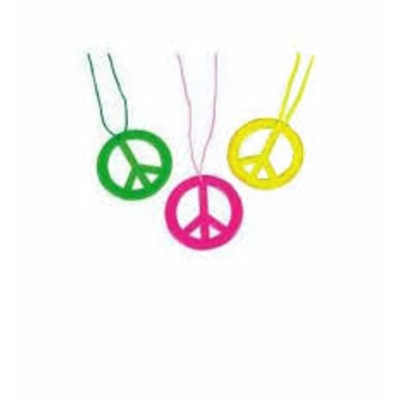 Neon Peace Sign Necklaces
