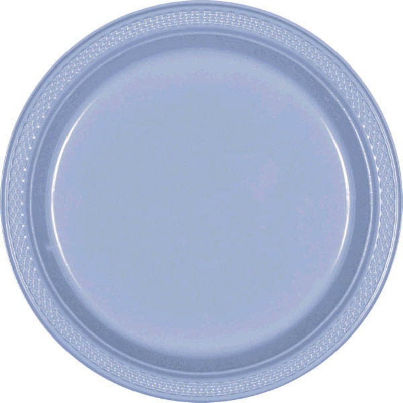 PLATE - PASTEL BLUE 10 1/4" PLASTIC 20 CT/PKG