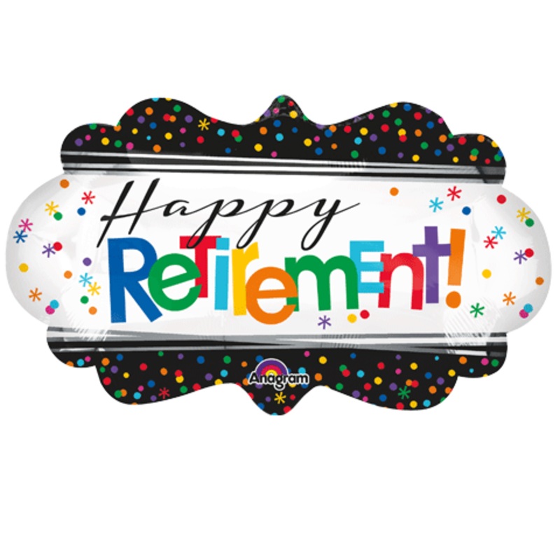 RETIREMENT SUPER SHAPE MYLAR BALLOON