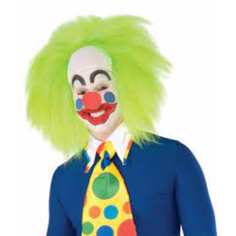 Wild Lime Green Adult Clown Wig