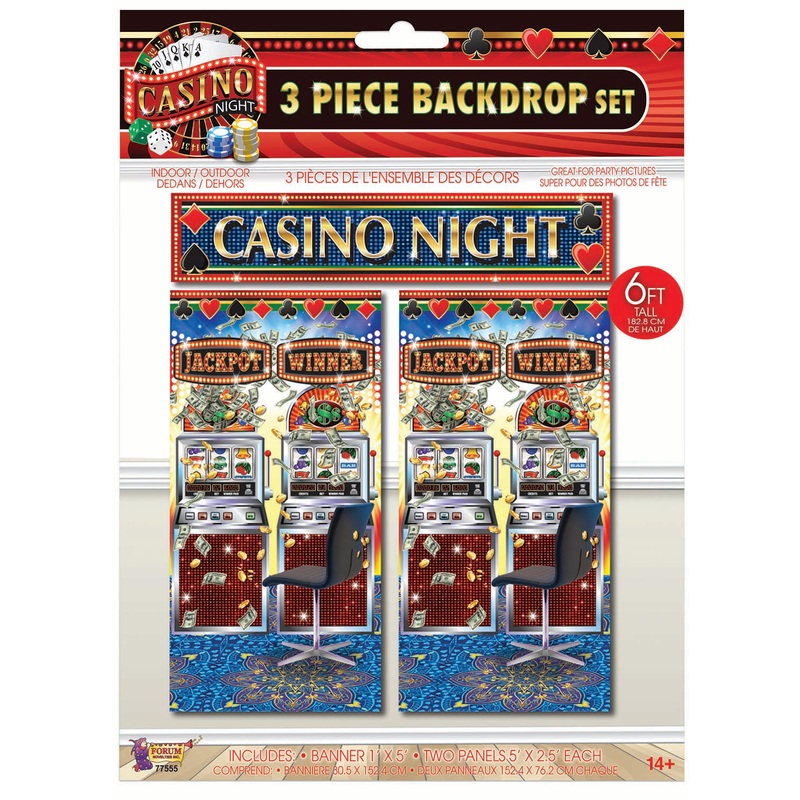 Casino Night Backdrop Set