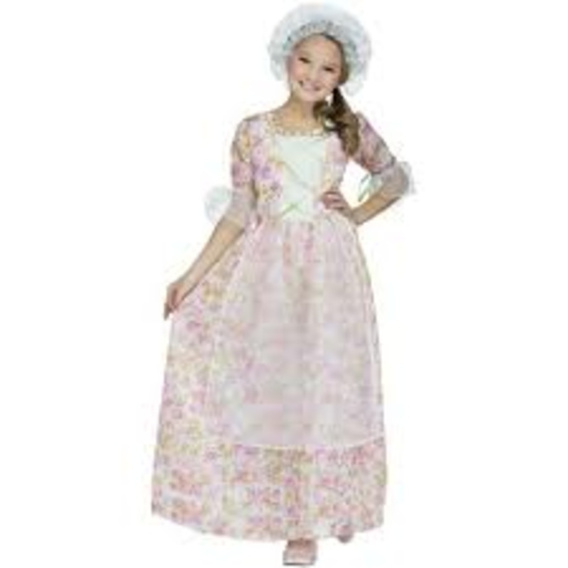 Colonial Girl: One-Size Child Bonnet & Apron Set