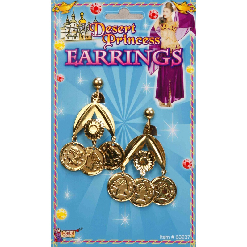Desert Princess Gold Coin Earrings