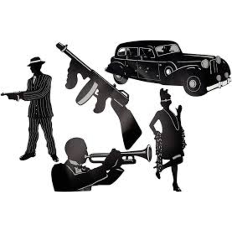 Gangster Silhouette Cutouts