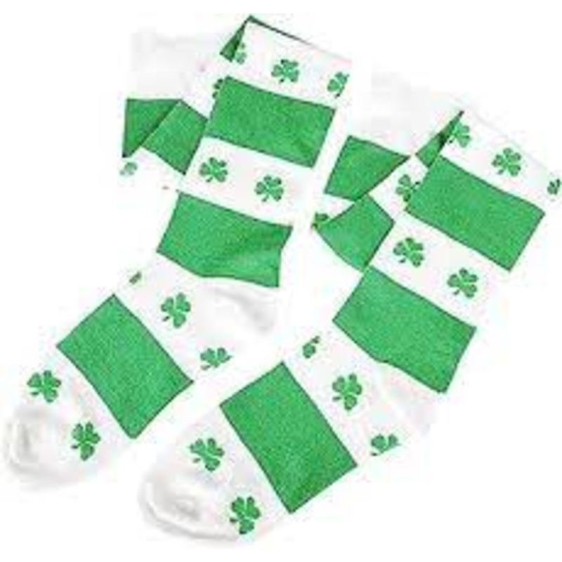 Irish Shamrock Knee Socks