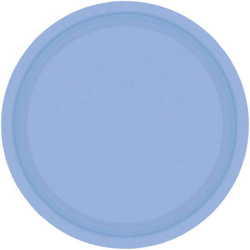 PAPER PLATE PASTEL BLUE   8.5"     20CNT
