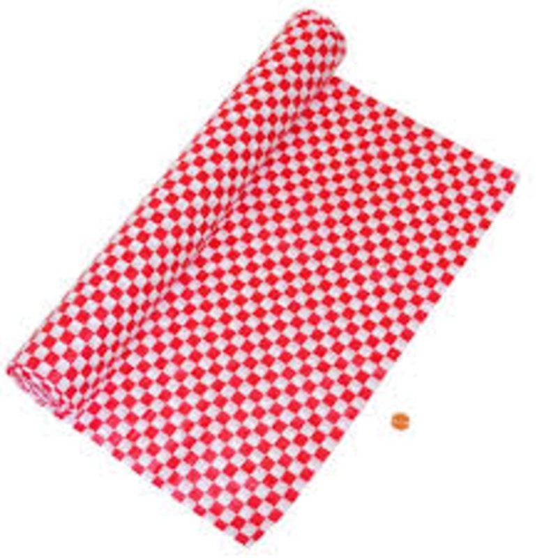 Red and White Checkered Tableroll