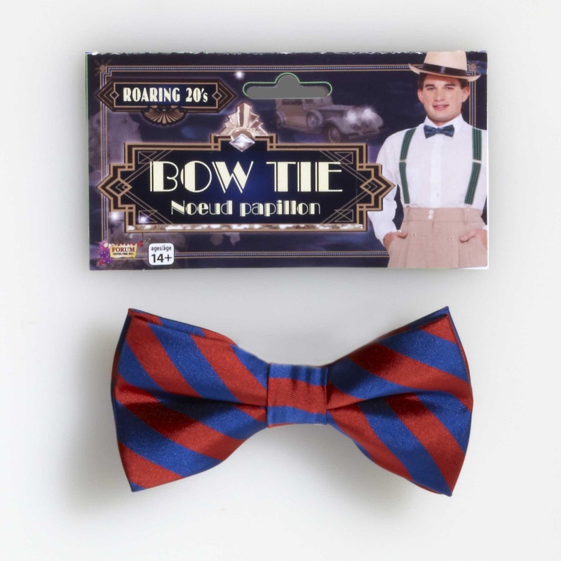 Striped Red/Blue Bow Tie