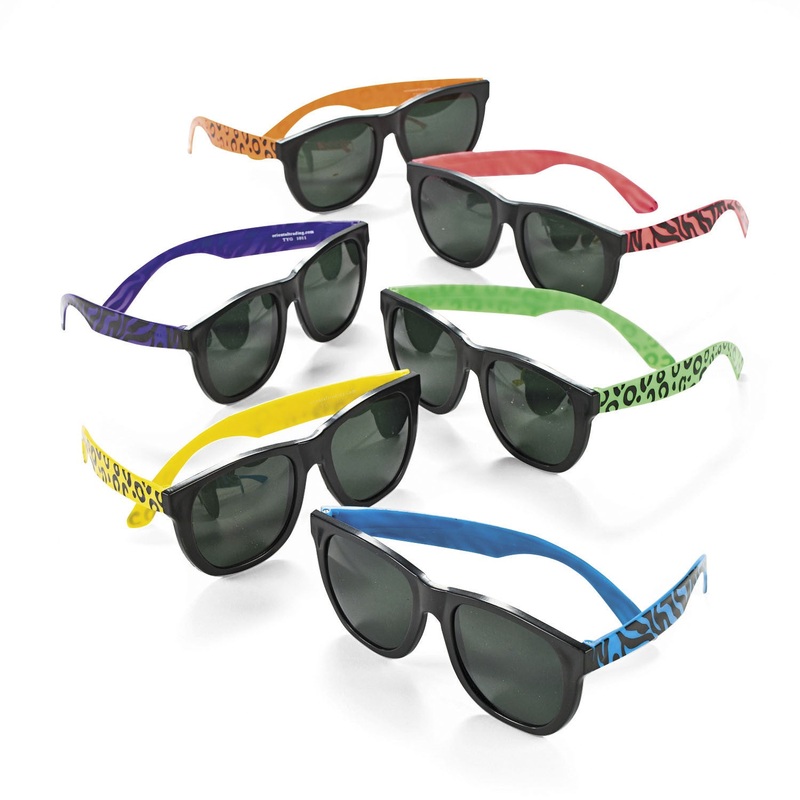 SUNGLASSES - NEON ANIMAL PRINTS          12 CT/PKG