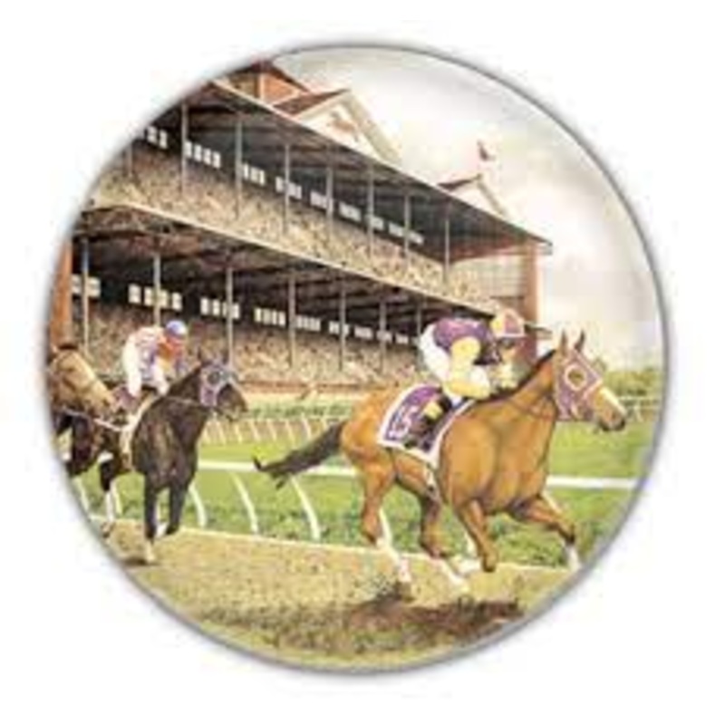 Vintage Horse Racing Button